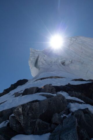 Eisnase (die wir links umgehen)