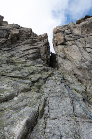 Abseilen von der Scharte aus