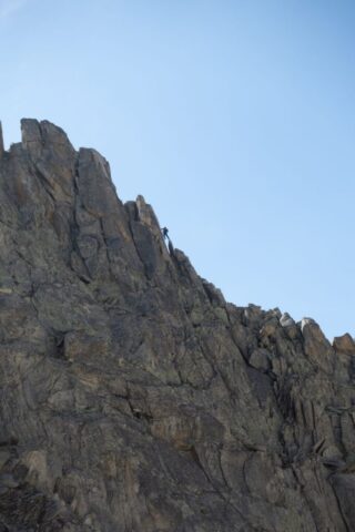 Kletterer am Schildkrötengrat